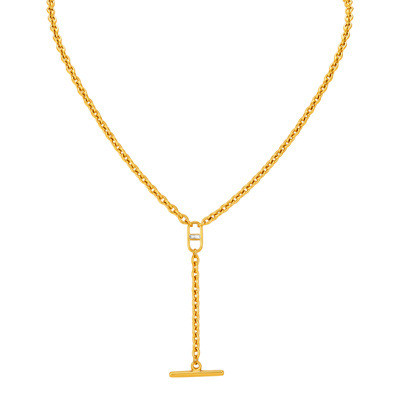 Wholesale Gold Stainless Steel Toggle Bar Lariat Necklace