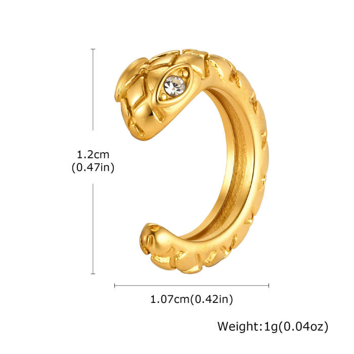 Wholesale Stainless Steel Snake Ear Cuff with CZ