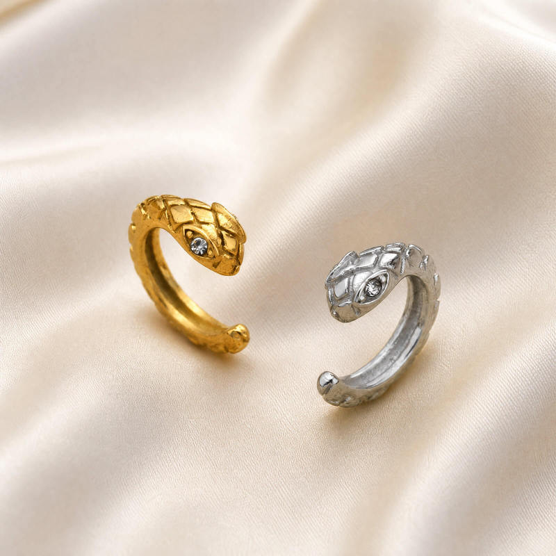 Wholesale Stainless Steel Snake Ear Cuff with CZ