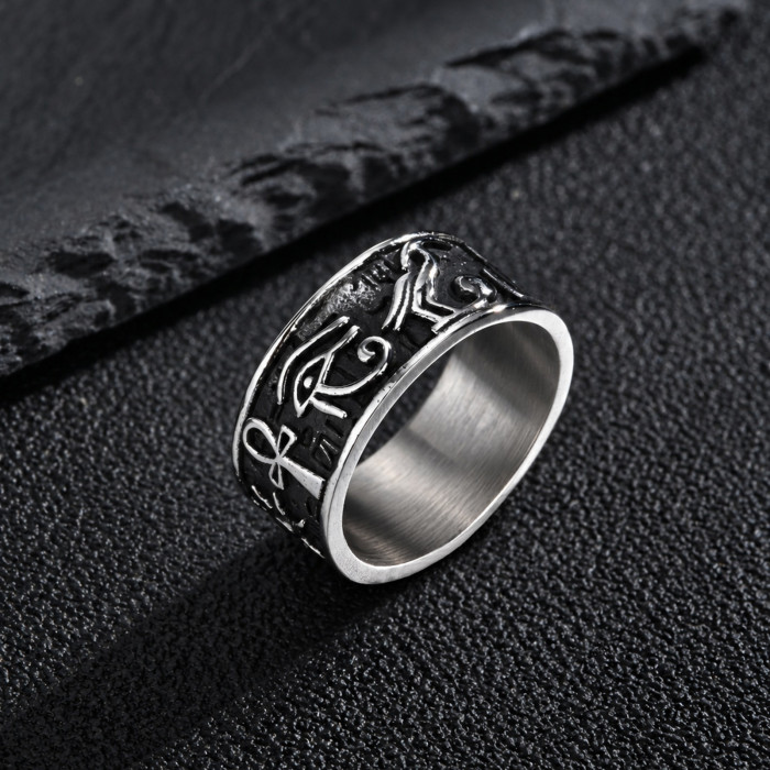 Wholesale Stainless Steel Egyptian Symbol Ring