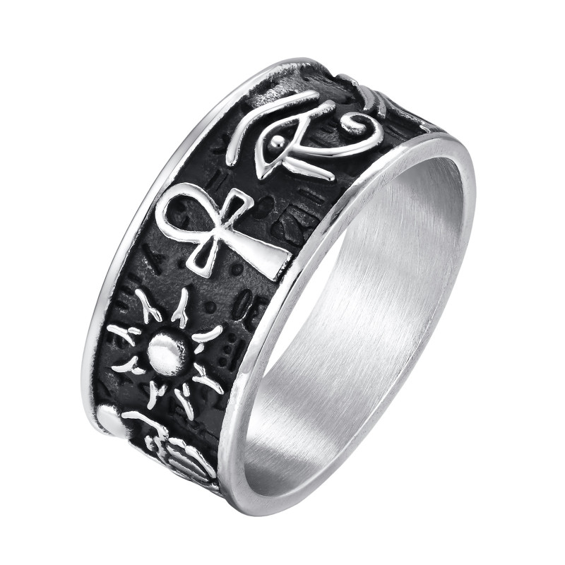 Wholesale Stainless Steel Egyptian Symbol Ring