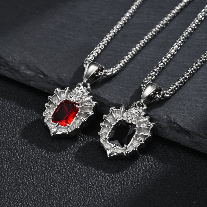 Wholesale Stainless Steel Snake CZ Rectangle Pendants