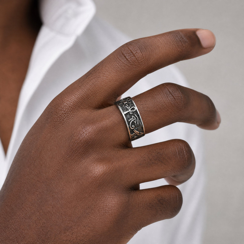 Wholesale Stainless Steel Egyptian Symbol Ring
