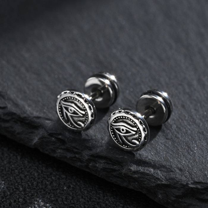 Wholesale Stainless Steel Eye of Horus Stud Earrings