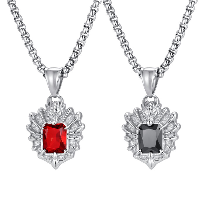 Wholesale Stainless Steel Snake CZ Rectangle Pendants