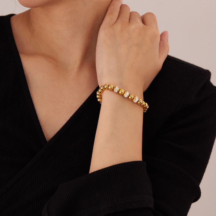 Wholesale Stainless Steel Women Beads Bracelet
