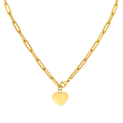 Wholesale Stainless Steel Heart Urn Necklace with PVD Gold Plating