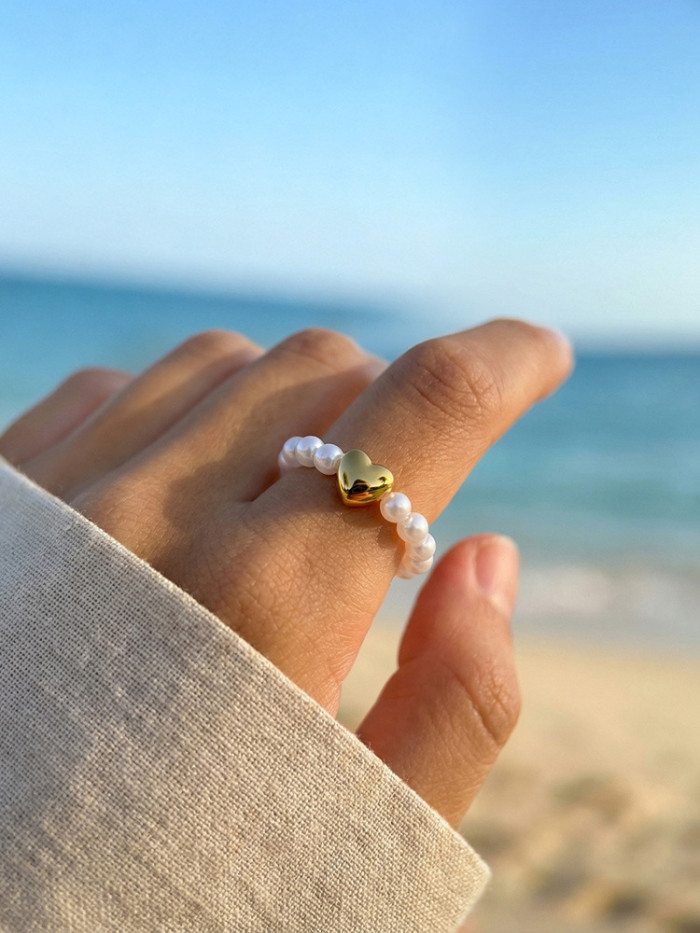 Wholesale Stainless Steel Marine Pearl Ring