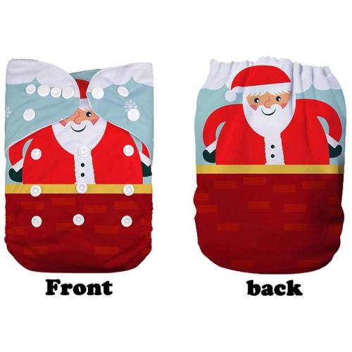 Reusable Nappies For Newborns Digital Positioned Christmas Patterns