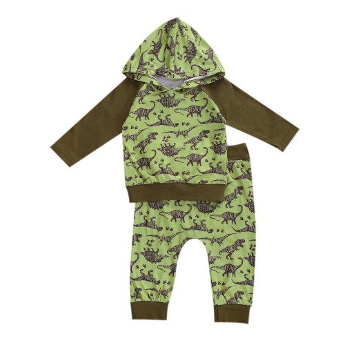 Kids Baby Boy Clothes Dinosaur Printed Suit Baby Casual Clothing