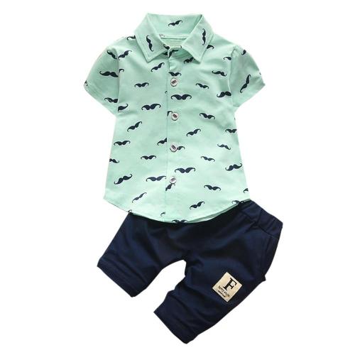 Toddler Kids Baby Boys Beard T Shirt Tops and Shorts Pants Outfit Clothes Set