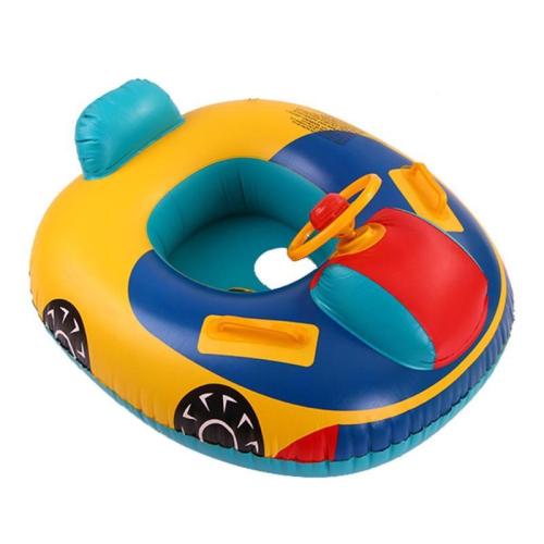 Cartoon Cars Seat PVC Swimming Ring Baby Toddler Inflatable Pool Float