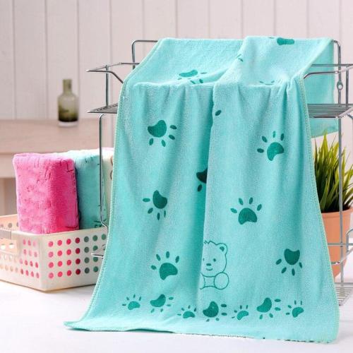 Baby Kids Cotton Towels Baby Bath Towel Baby Cartoon Animal Claw Print Bath Towel
