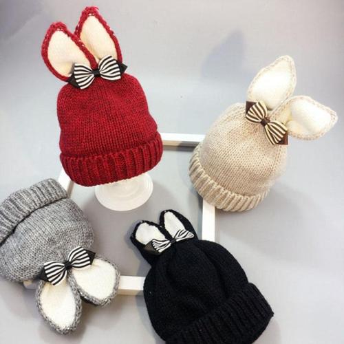 Rabbit Ears Baby Hat Beanie Caps Warm Winter Kids Hat