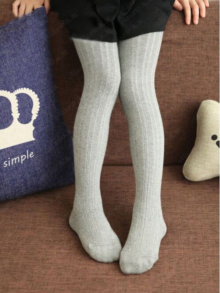Girl Cotton Warm Pantyhose Stretch Stockings Kids Solid Candy Color Tights