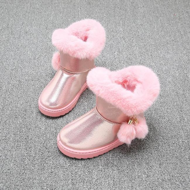Children Girl Snow Boots Waterproof  Kids Cotton Thicken Boot