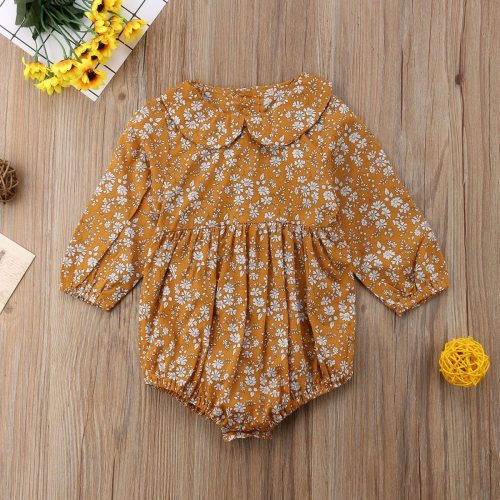Newborn Baby Girls Clothing Infant Baby Girls Floral Rompers