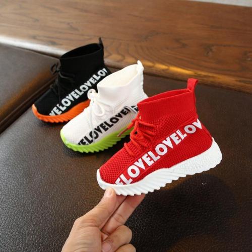 Children Casual Shoes for Boys Sneakers Breathable Anti-Slip Letter Print Shoe