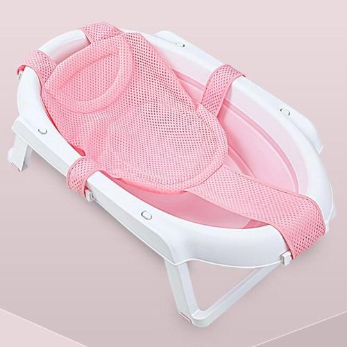 Baby Adjustable Infant Cross Shaped Slippery Bath Net Bathtub Shower Cradle Bed Seat Net