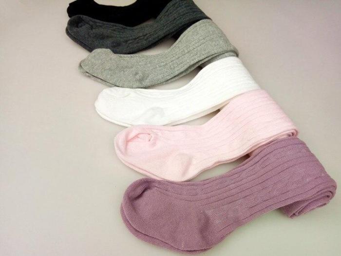 Girl Cotton Warm Pantyhose Stretch Stockings Kids Solid Candy Color Tights