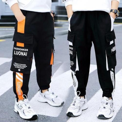 Boys Cargo Pants Casual Multi-Pocket Sports Long Pants