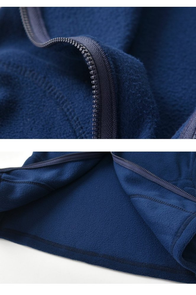 Fleece Full Sleeve Jacket for Boys Blue Casual Polar Fleese Navy Coat