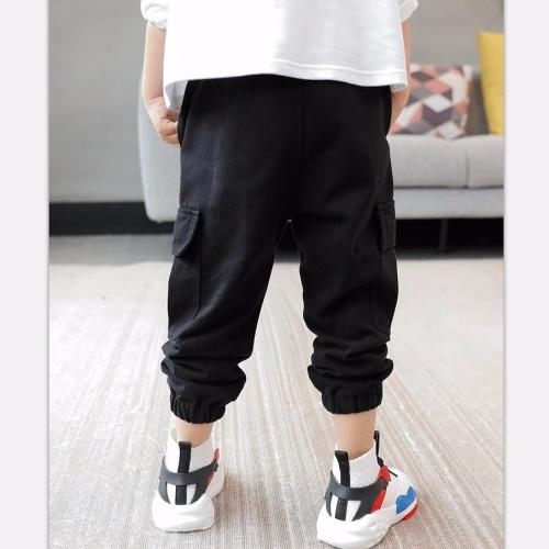 Boys Cargo Pants Big Pockets Trousers Clothes For Children