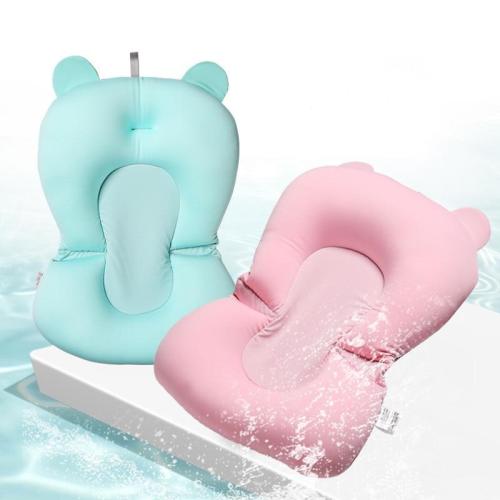 Baby Bath Seat Support Mat Foldable Baby Bath Tub Pad Infant Anti-Slip Soft Comfort Body Cushion