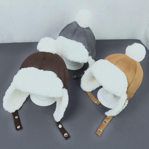 Baby Hat Kids Children Ear Flap Muff Winter Warm Plush Cotton Cap