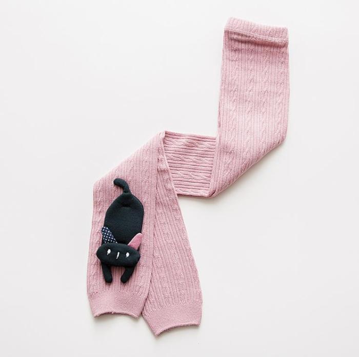Cotton Girl Leggings Cute Animals Toddler Knitting Warm Thick Non-slip Leggings