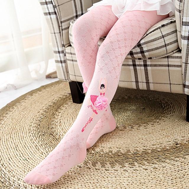 Dancing Ballet Tights for Girls Highly Elastic Soft Cotton Comfort Pantyhose