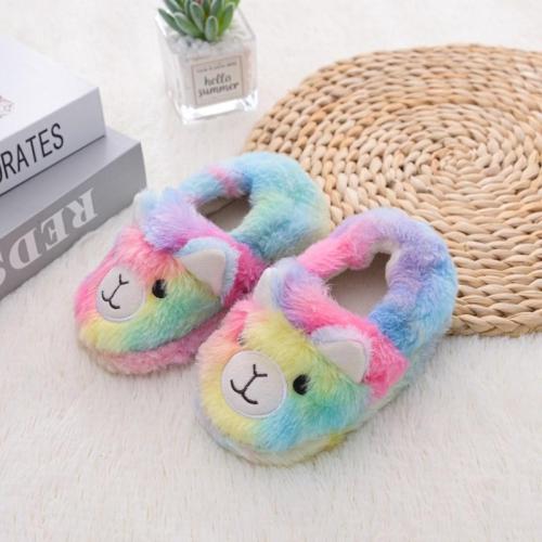 Winter Cute Slippers Kids Toddler Girl Baby Slides Cotton Indoor Shoes