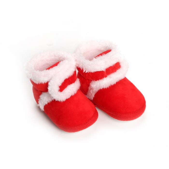 Baby Warm Newborn Boots Winter First Walkers Soft Sole Fur Snow Booties