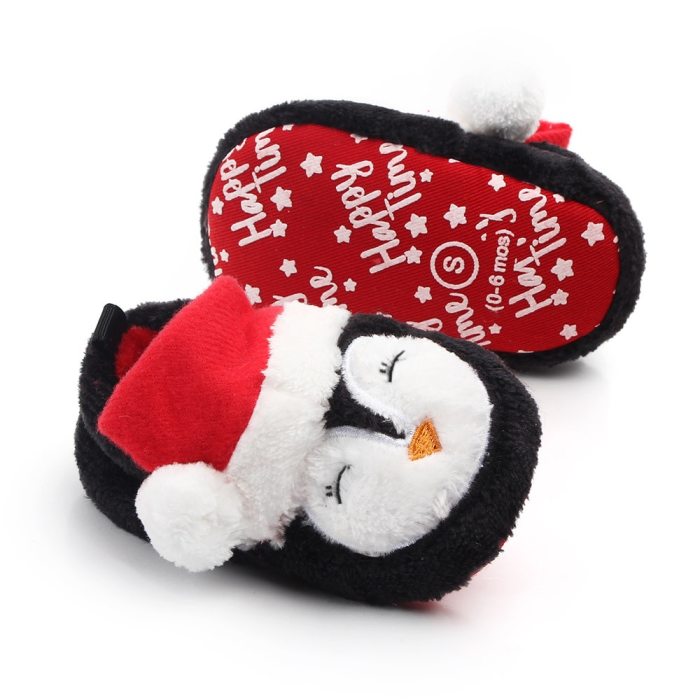 Christmas Warm Shoes Toddler First Walkers Winter Baby Cute Cartoon Kids Animal Shoes