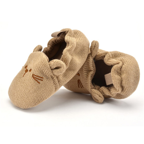 Infant Toddler Baby Knit Crib Shoes Cute Cartoon Anti-slip Prewalker Baby Slippers