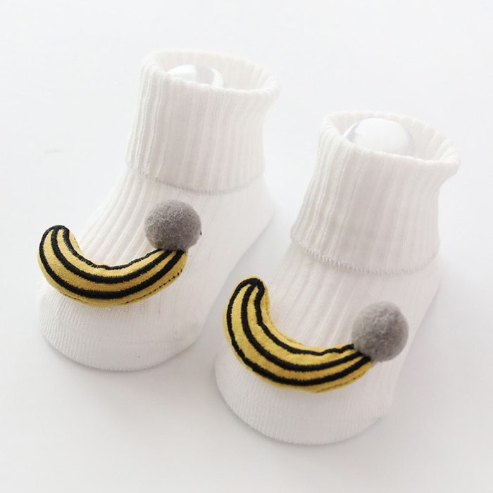 Cotton Baby Socks Cartoon Fruit Newborn Socks Rubber Anti Slip Infant Floor Socks