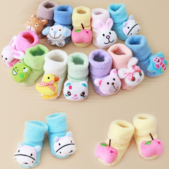 Cartoon Newborn Kids Baby Warm Socks Slipper Shoes Boots