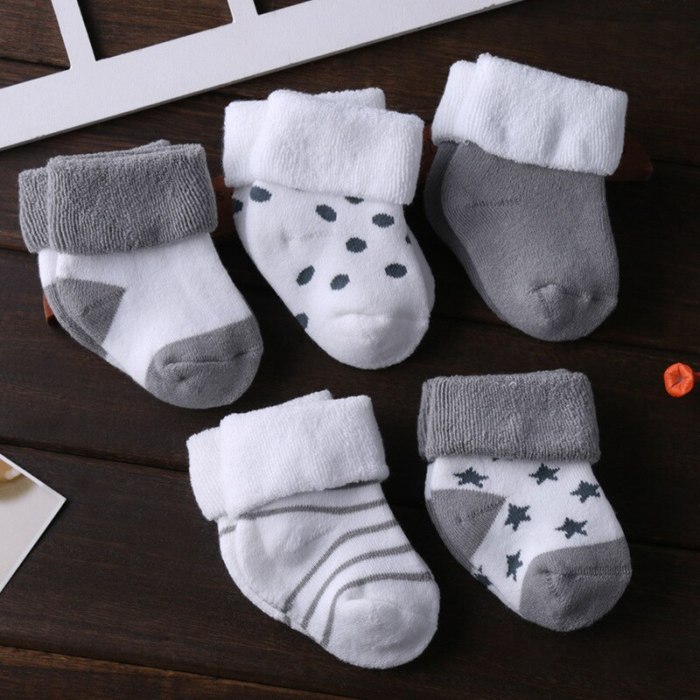 5Pairs/lot Infant Baby Socks Cotton Newborn baby Toddler Dot Socks