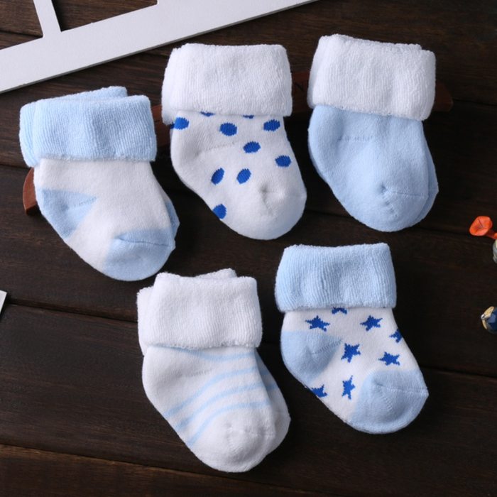 5Pairs/lot Infant Baby Socks Cotton Newborn baby Toddler Dot Socks