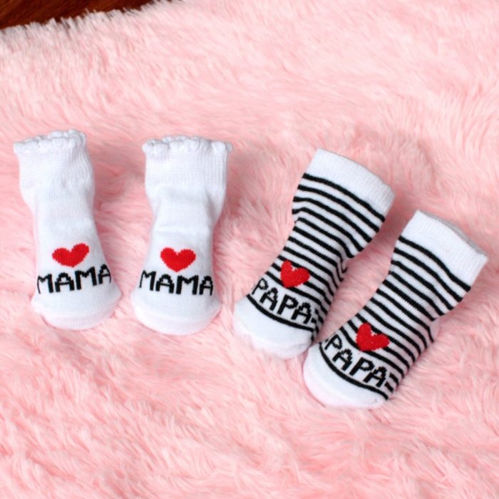 Baby Socks Cotton Infant Slip-resistant Floor Socks Anti-slip Letter Socks
