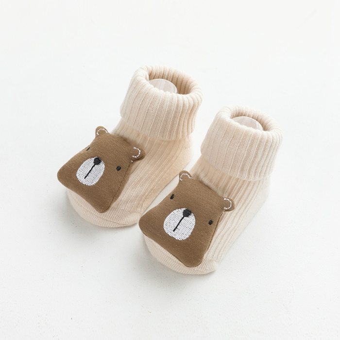 Soft Cotton Anti Slip Baby Socks Newborn Cartoon Animal Baby Floor Socks