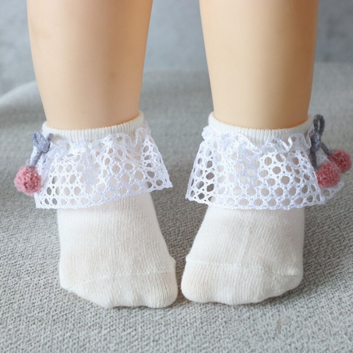 Baby Infant Bowknot Socks Lace Princess Cotton Socks Baby Girl Ankle Socks