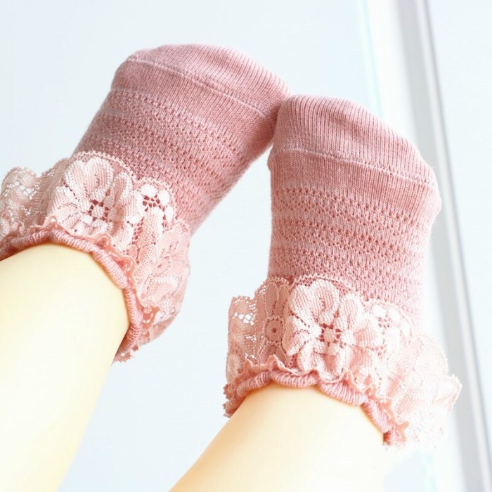 Baby Infant Bowknot Socks Lace Princess Cotton Socks Baby Girl Ankle Socks
