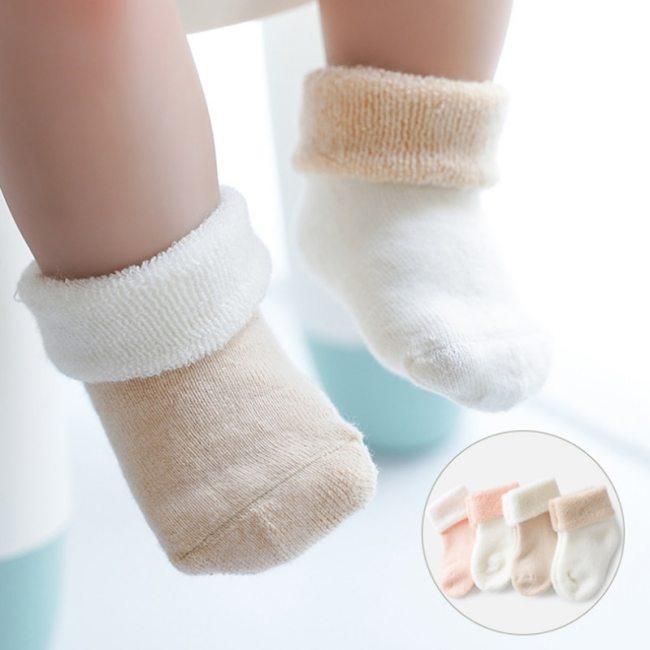 2Pair/lot autumn and winter thick baby newborn socks warm baby foot socks