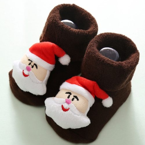 Children's Christmas Doll Baby Socks Keep Warm Elk Kids Infant Toddler Non-Slip Socks