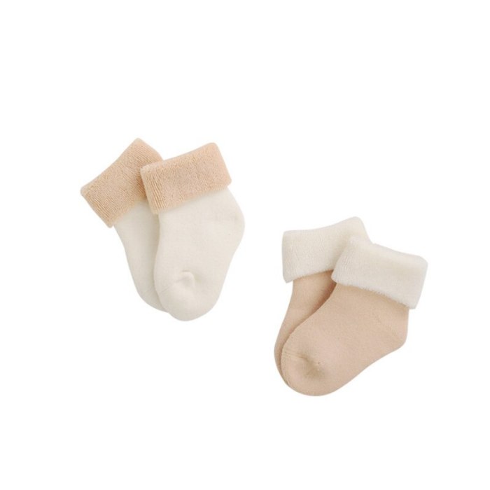2Pair/lot autumn and winter thick baby newborn socks warm baby foot socks