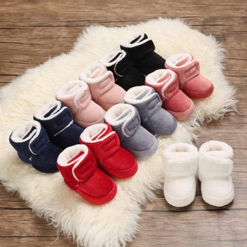 Baby Newborn First Walkers Unisex Faux Fleece Bootie Winter Warm Infant Toddler Crib Shoes
