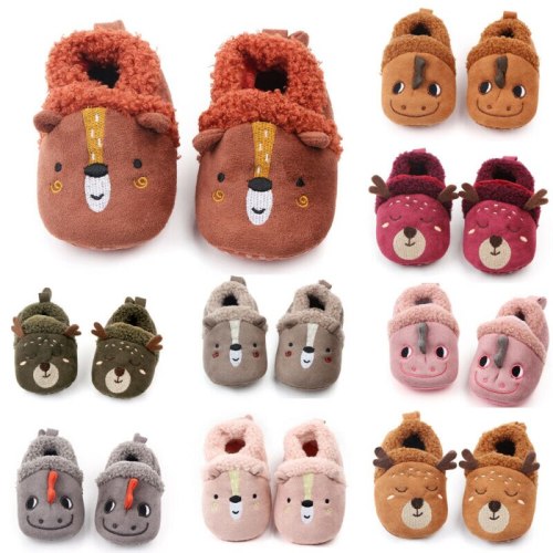 Baby Shoes Toddler Non-Slip Warm Soft Fleece Shoes Newborn Prewalker