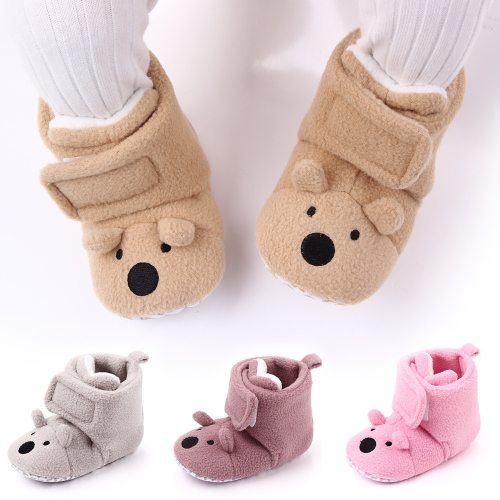Warm Newborn Toddler Boots First Walkers Baby Soft Sole Fur Snow Booties 0-12M