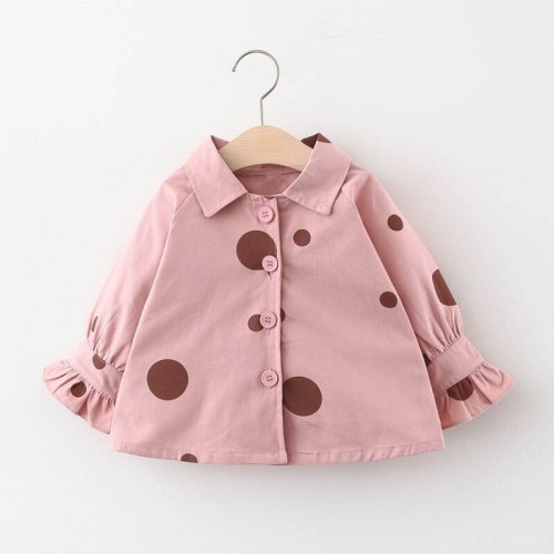 Baby Girl Clothes Jacket Dot Lace Girls Coat Fashion Children Clothes Long Sleeve Baby Outerwear